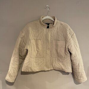 7 For All Mankind Cropped Quilted Jacket Size M